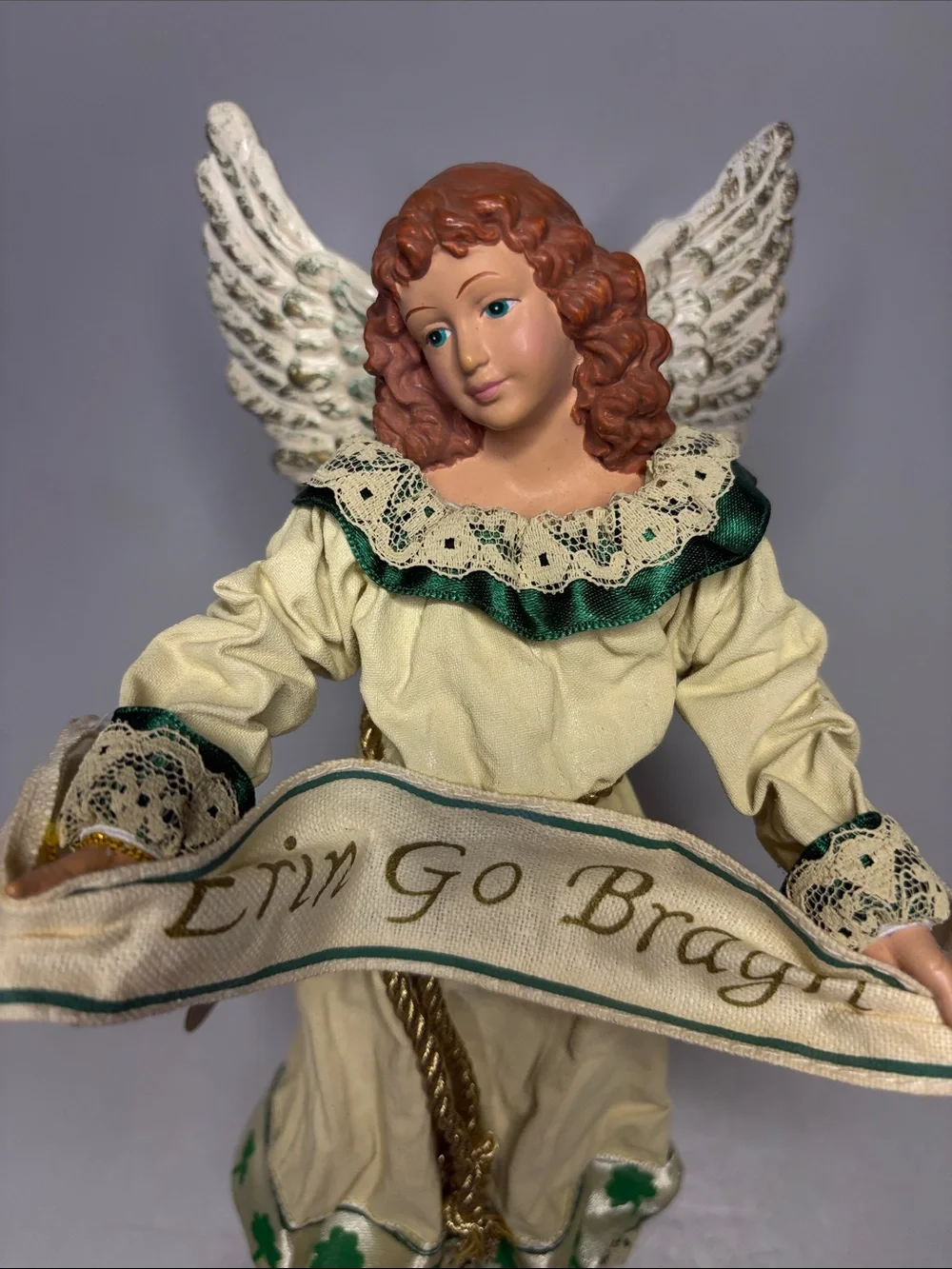Clothtique Possible Dreams Ltd Angel Ornament Figurine “Erin Go Bragg” NEW